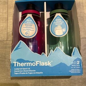 ThermoFlask Water Bottle Set - Berry and Green